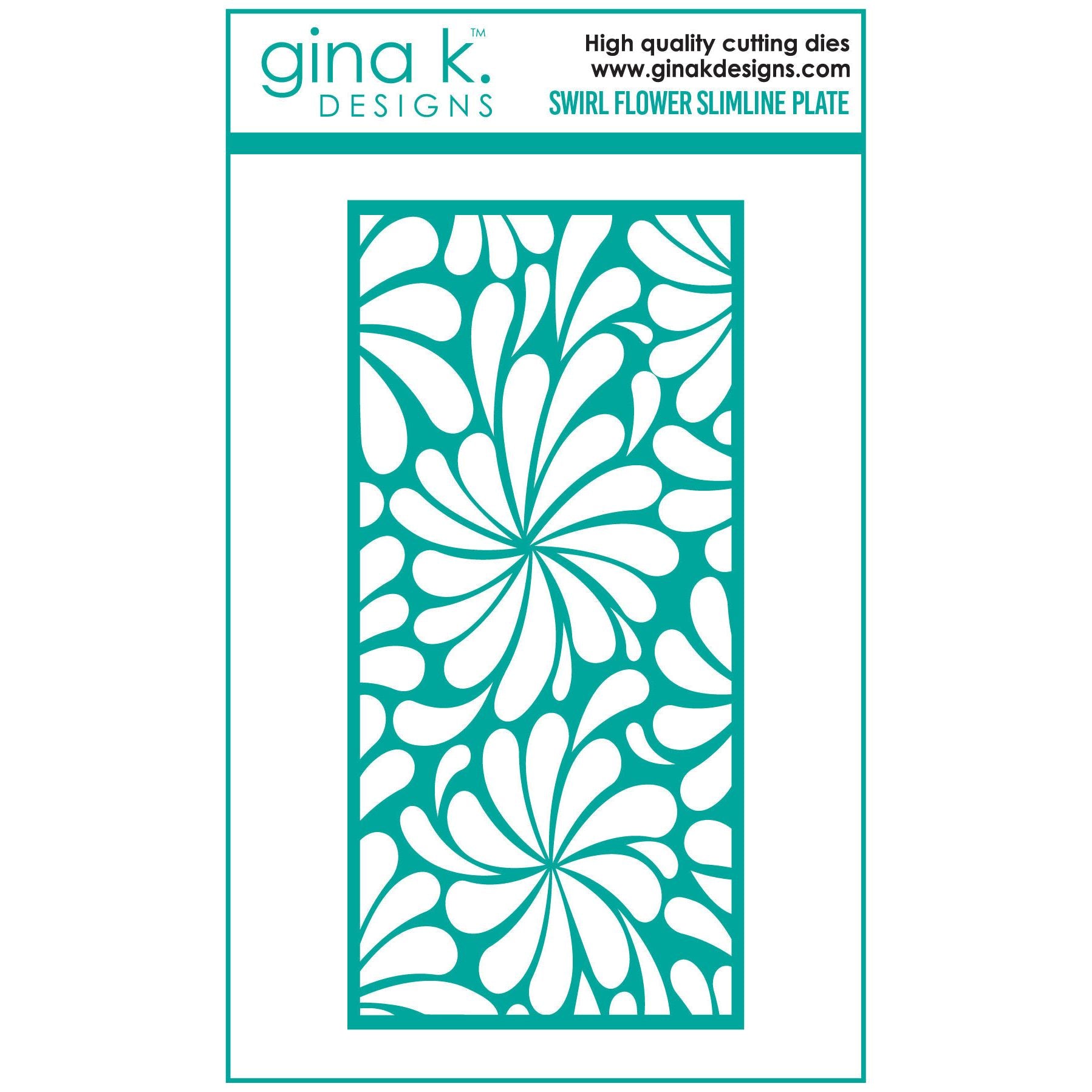 Gina K Designs SWIRL FLOWER MINI SLIMLINE COVER PLATE Die Cut die0202