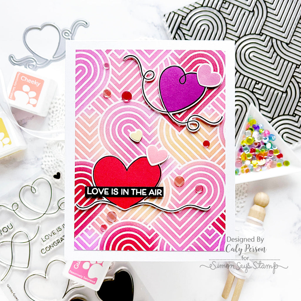 Simon Says Stamps and Dies Swirly Hearts set916sh To Be Loved Love Card | color-code:ALT03