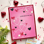 Simon Says Stamps and Dies Swirly Hearts set916sh To Be Loved Love Card