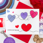 Simon Says Stamps and Dies Swirly Hearts set916sh To Be Loved Love Card