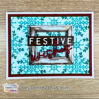 TEXT{ures} Festive Words Die Set texcd0007 blue snowflakes festive wishes card lou collins