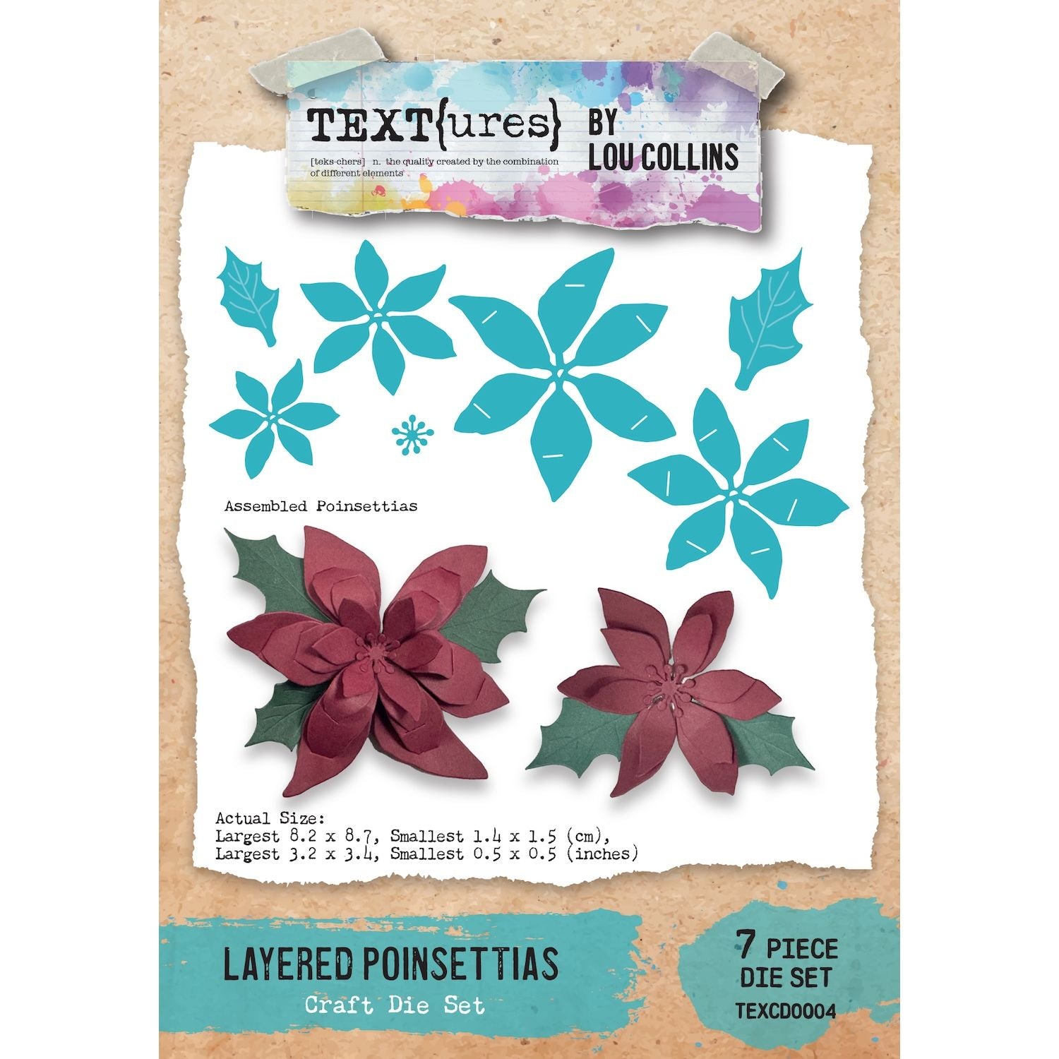 TEXT{ures} Layered Poinsettias Die Set texcd0004