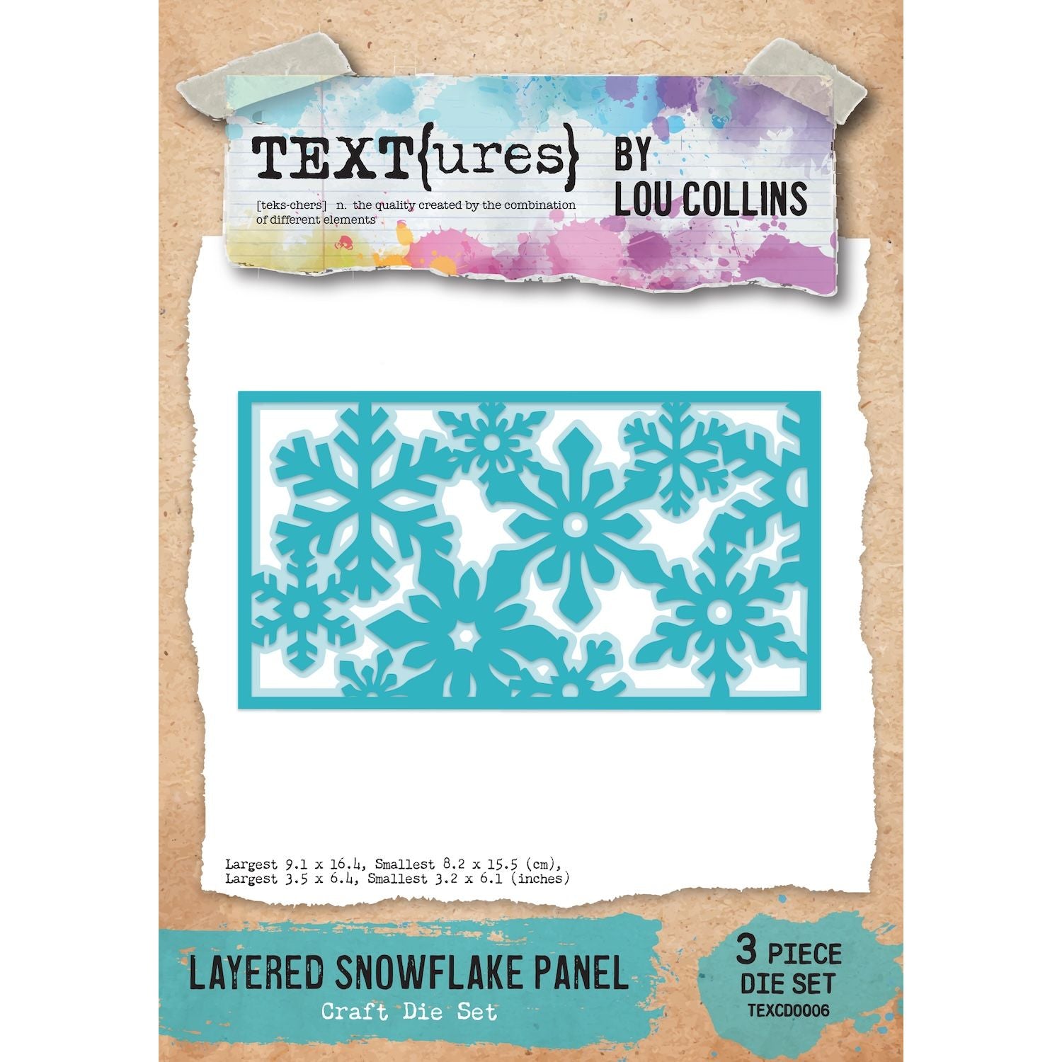 TEXT{ures} Layered Snowflake Panel Die Set texcd0006