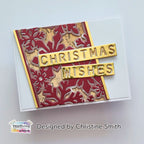 TEXT{ures} Layered Snowflake Panel Die Set texcd0006 gold trim christmas wishes card christine smith