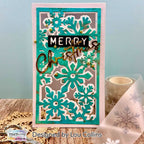 TEXT{ures} Layered Snowflake Panel Die Set texcd0006 merry christmas blie trim outline card lou collins