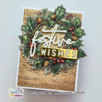 TEXT{ures} Winter in Bloom Music Sheets 5x7 Paper Pack texpp0006 garland wreath music notes festive wishes card