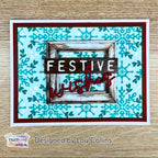 TEXT{ures} Winter in Bloom Snowflakes 4x6 Layering Stencil Set texst0002 snowflakes wood frame festive wishes card lou collins