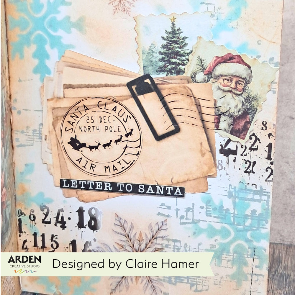 TEXT{ures} Winter in Bloom Snowflakes Kiss Cut Tape texct0002 letters to santa blue snowflakes card claire hamer