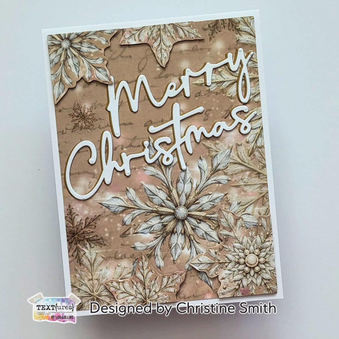 TEXT{ures} Winter in Bloom Snowflakes Kiss Cut Tape texct0002 snowflakes merry christmas card christine smith