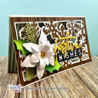 TEXT{ures} Winter in Bloom Woodgrain Kiss Cut Tape texct0003 snowflake outlines festive wishes card lou collins