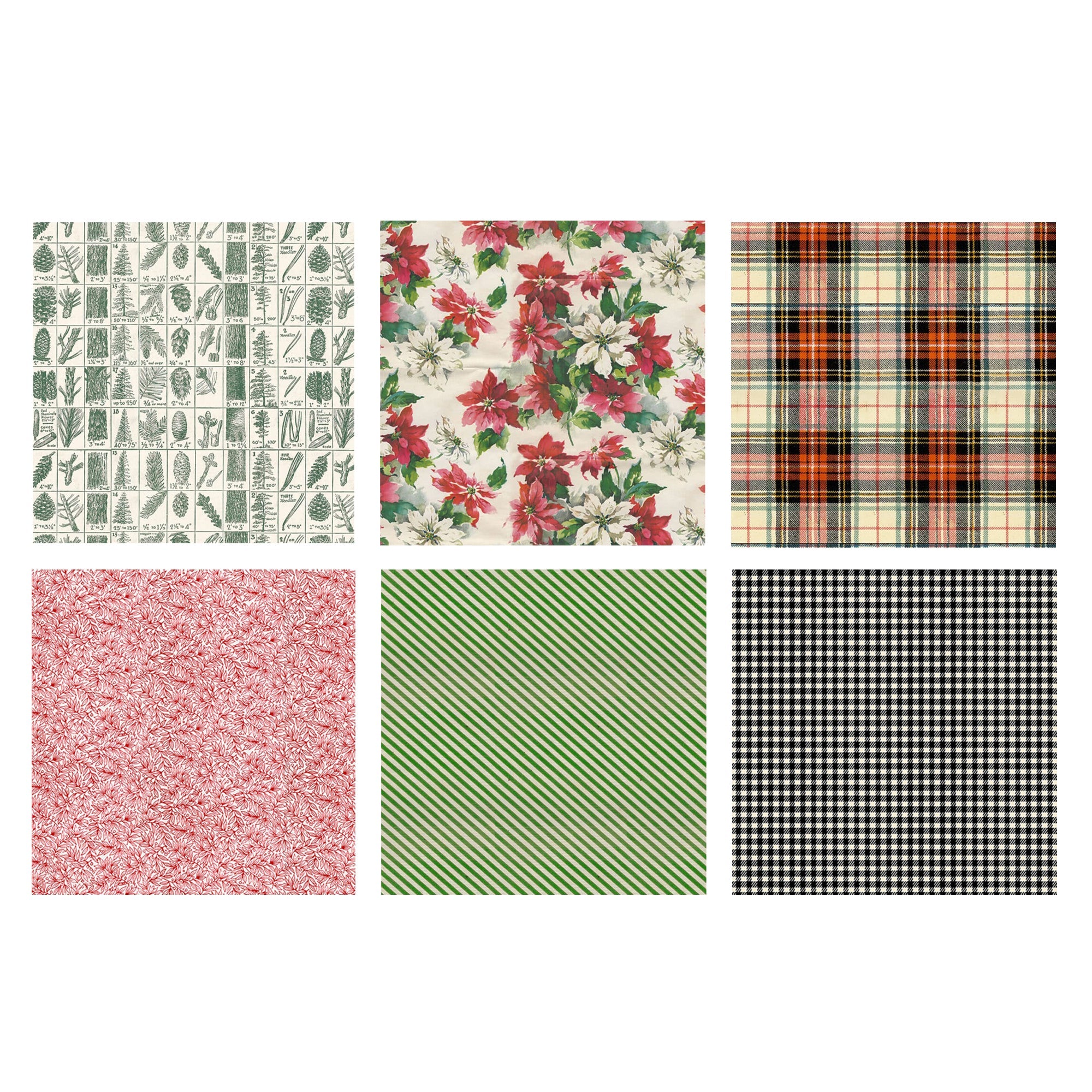 Tim Holtz Fabric Holidays Past Bundle of 6 Flannel Fat Quarters