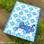 Simon Says Stamp Stencils Tiled Posy 1019st Celebrate Hugs Card