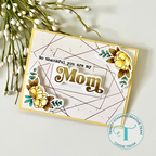 Trinity Stamps Floral Corners Cut And Foil Die Set tmd-205 Modern Geometric Mother's Day Card