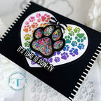 Trinity Stamps Paw Print Shaker Tag Die Set tmd-221 Pet Themed Shaker Party Card