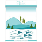 Trinity Stamps Embossed Edge Hills And Slopes Die Set tmd-251