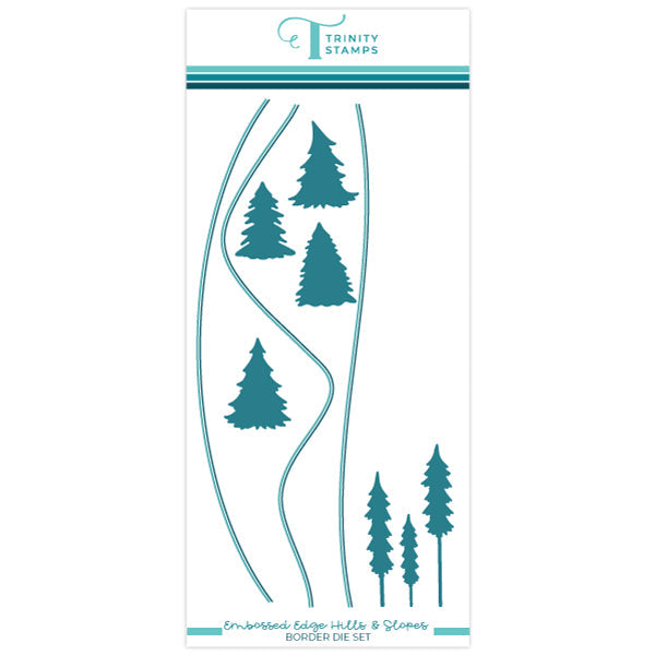 Trinity Stamps Embossed Edge Hills And Slopes Die Set tmd-251 trees and landscape scenery