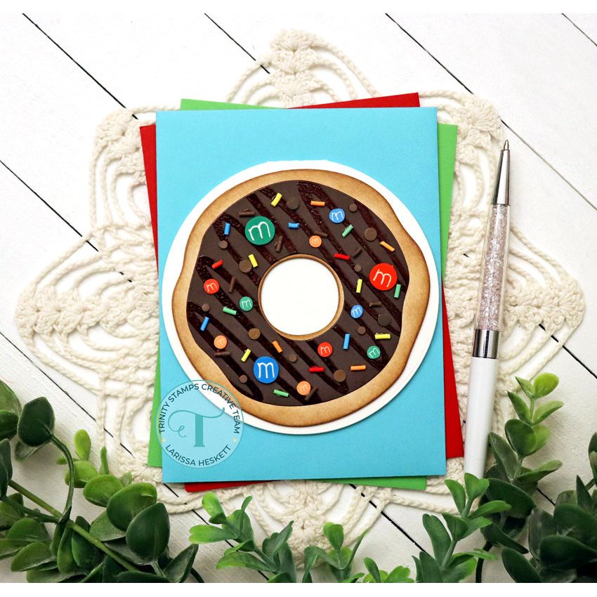 Trinity Stamps A-GLAZE-ing Clear Stamp Set tps-298 candy donut card
