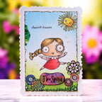 AALL & Create Cartwheel Hearts A7 Clear Stamps 1281