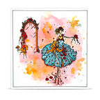 AALL & Create Rose Ballet A6 Clear Stamp Set 1483 blue dress red flowers 