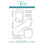 Trinity Stamps Here's To Brew Clear Stamp Set tps-246