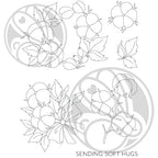 The Rabbit Hole Designs Soft Hugs Cotton Flower Clear Stamps TRH-216