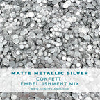 Trinity Stamps Matte Metallic Confetti Embellishment Bundle silver