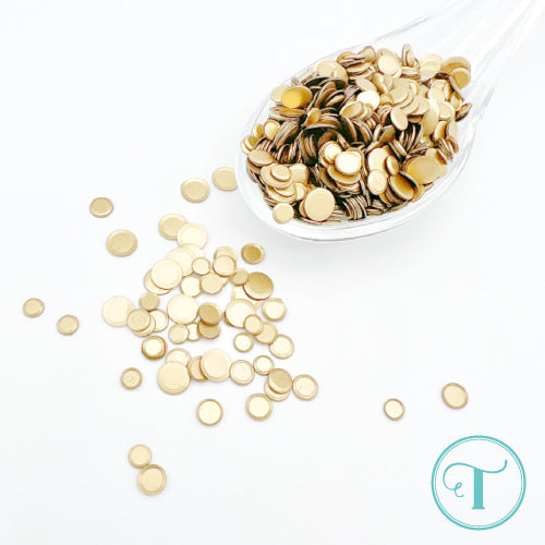Trinity Stamps Matte Metallic Confetti Embellishment Bundle gold sample