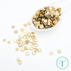 Trinity Stamps Matte Metallic Confetti Embellishment Bundle gold sample