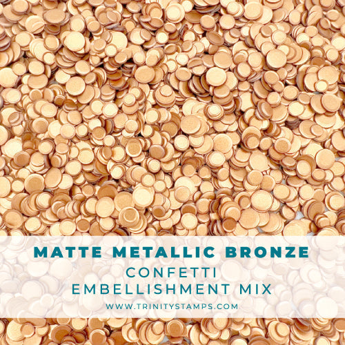 Trinity Stamps Matte Metallic Confetti Embellishment Bundle bronze