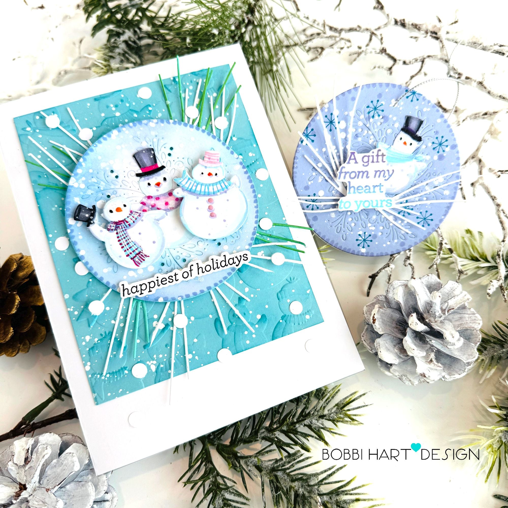 CZ Design Tag Greetings Wafer Dies czd289c DieCember Christmas Card and Tag