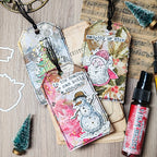 Tim Holtz Tattered Christmas Stamps with Simon Says Stamp Dies Bundle settc25 Christmas Tags