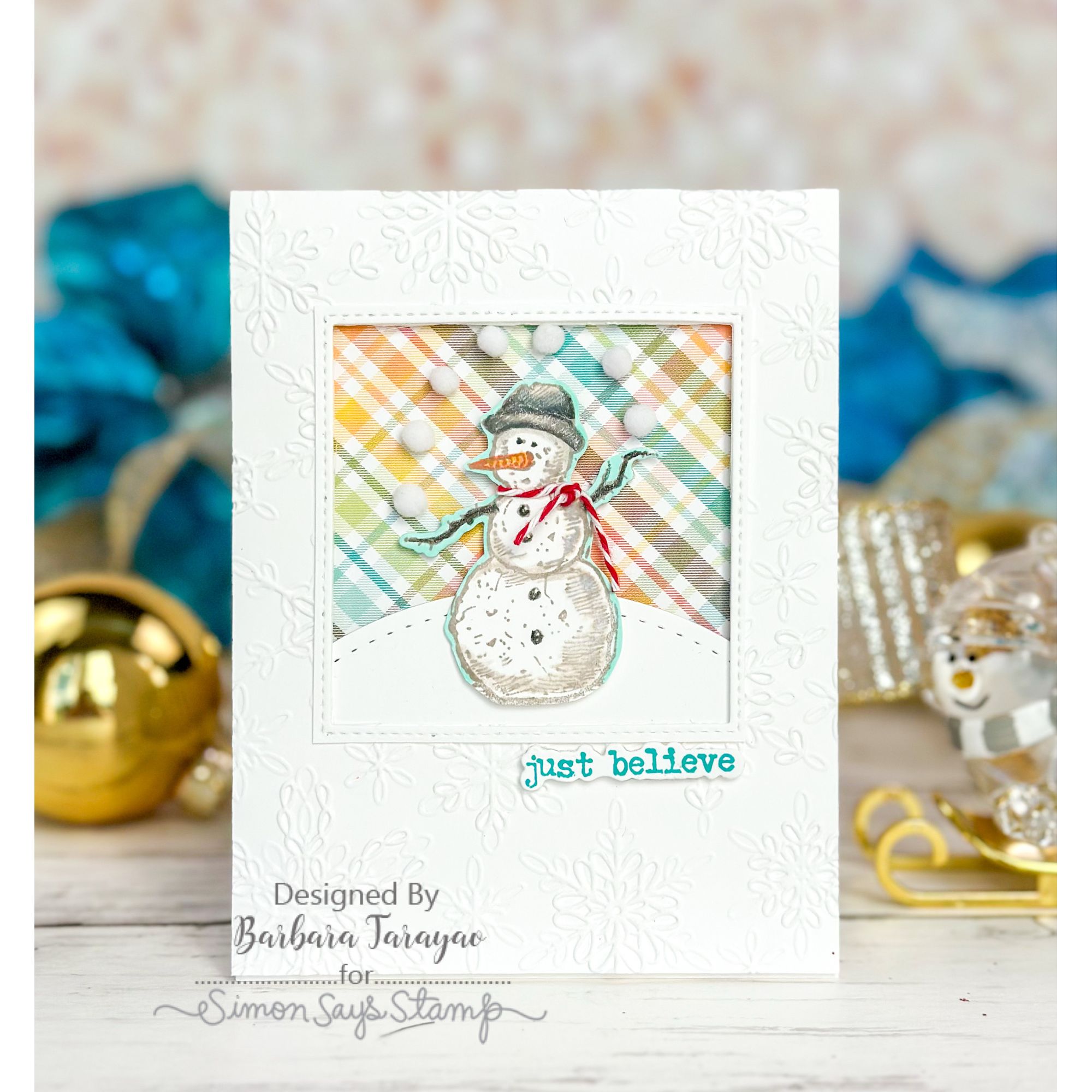 Tim Holtz Tattered Christmas Stamps with Simon Says Stamp Dies Bundle settc25 Christmas Card