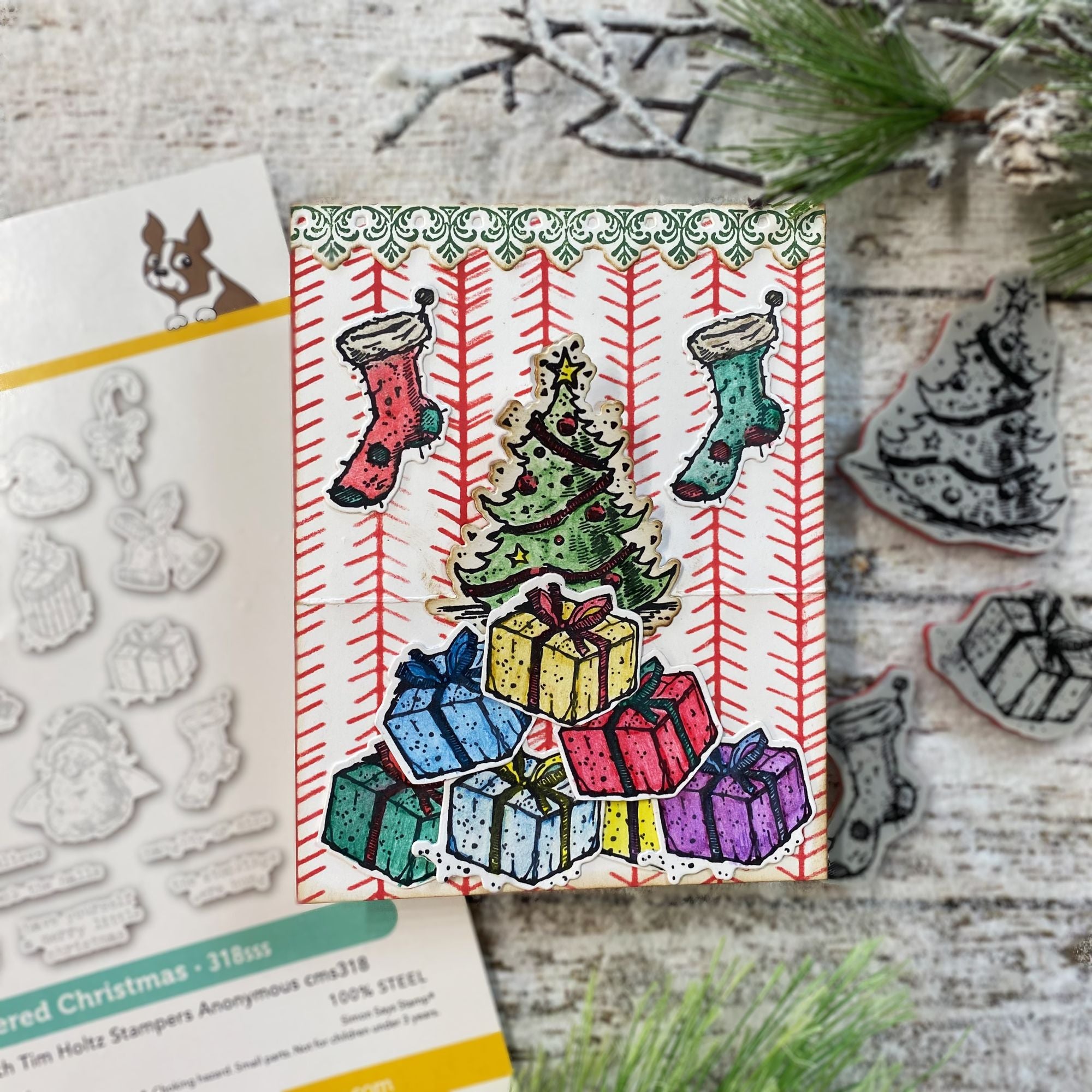 Simon Says Stamp Tattered Christmas Wafer Dies 318sss Christmas Card