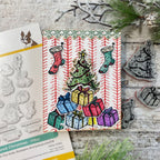 Tim Holtz Tattered Christmas Stamps with Simon Says Stamp Dies Bundle settc25 Christmas Card