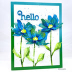 Simon Says Stamp Tattered Daisy Wafer Die s989 Moments in Time Hello Card