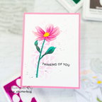 Simon Says Stamp Tattered Daisy Wafer Die s989 Moments in Time Thinking of You Card