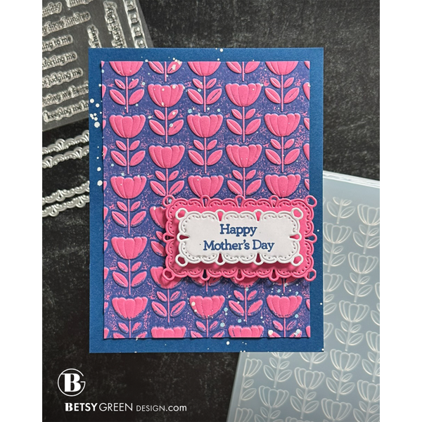 Simon Says Stamp Teardrop Pinpoint Frames Wafer Dies s1135 In My Heart Mother's Day Card