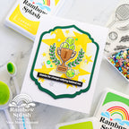 Rainbow Splash Stamps and Dies Tennis rs41set Thanks Card