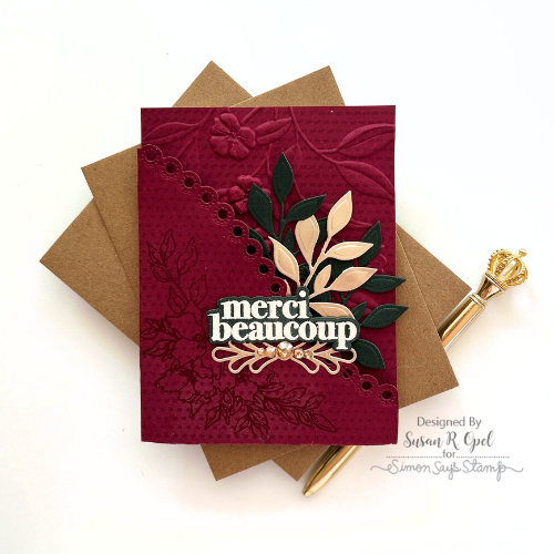CZ Design Stamps and Dies Thank You Basics set993ty Moments in Time Thank You Card