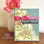 CZ Design Stamps and Dies Thank You Basics set993ty Moments in Time Thank You Card
