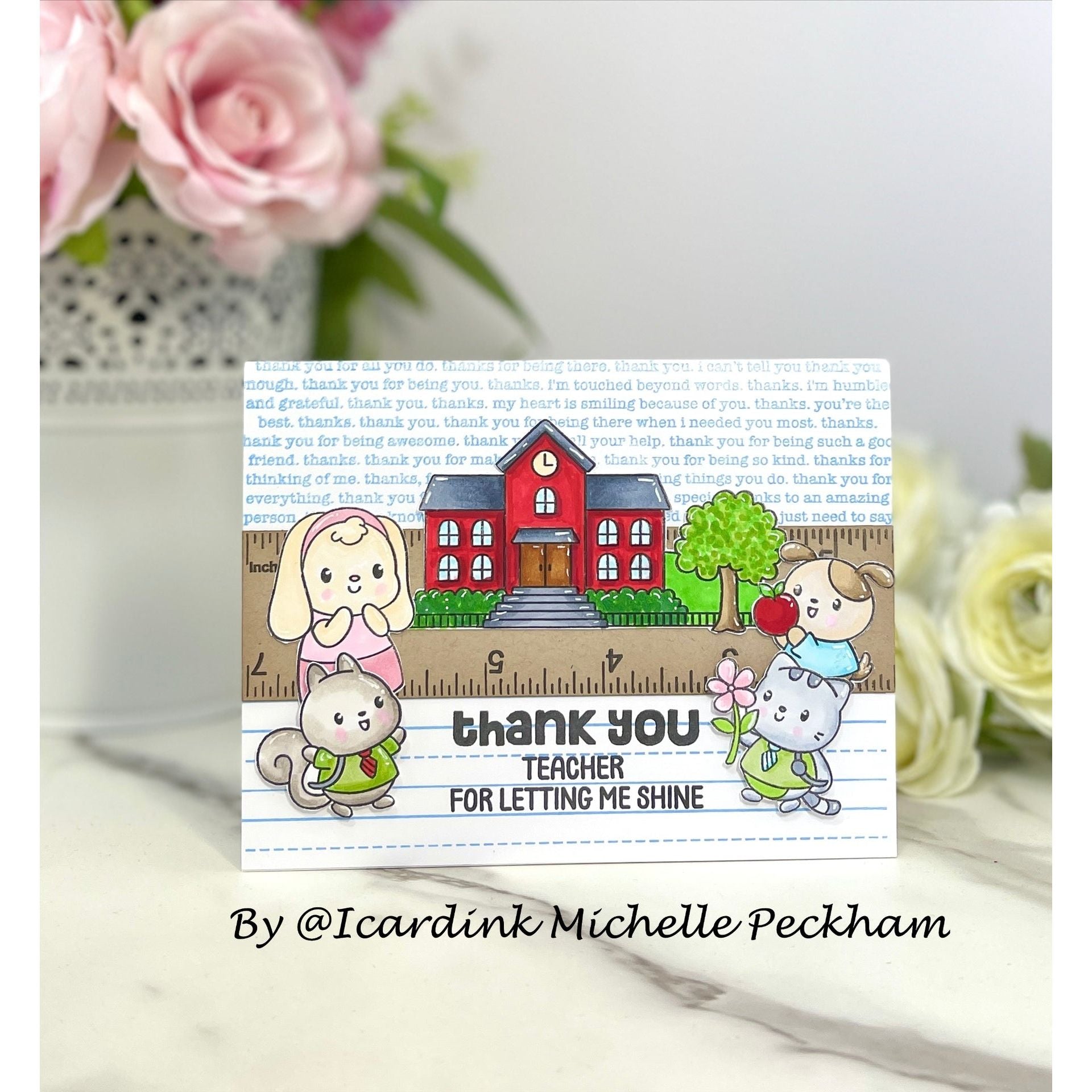 Simon Says Clear Stamps Thank You Teacher 3218ssc Moments in Time Teacher Card