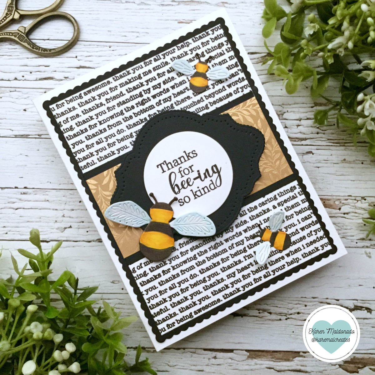 Simon Says Clear Stamp Thank You Text 1209ss Moments in Time Thank You Card