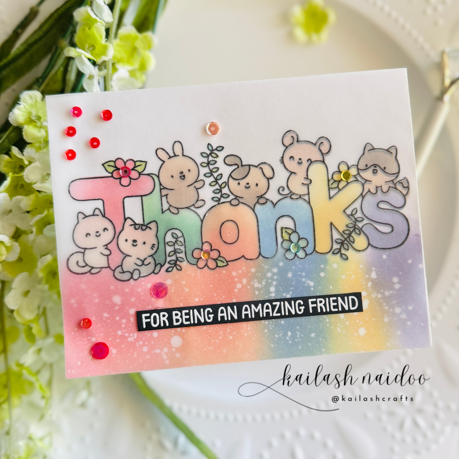 Simon Says Stamp Set of 2 Stencils and Coordinating Masks Thanks Always 1079stc Thanks Card