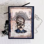 Tim Holtz The Inspector Stamps with Simon Says Stamp Dies Bundle setbz24 setin26 Steam Punk Card