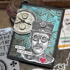 Tim Holtz The Inspector Stamps with Simon Says Stamp Dies Bundle setbz24 setin26 Steam Punk Love Card