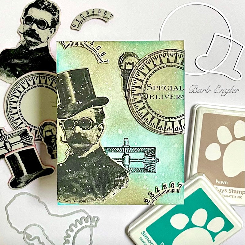 Simon Says Stamp The Professor Suite Wafer Dies 373sss395 Special Delivery Card | color-code:ALT01