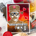 Tim Holtz The Inspector Stamps with Simon Says Stamp Dies Bundle setbz24 setin26 Steam Punk Card