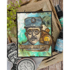 Tim Holtz The Inspector Stamps with Simon Says Stamp Dies Bundle setbz24 setin26 Steam Punk Card