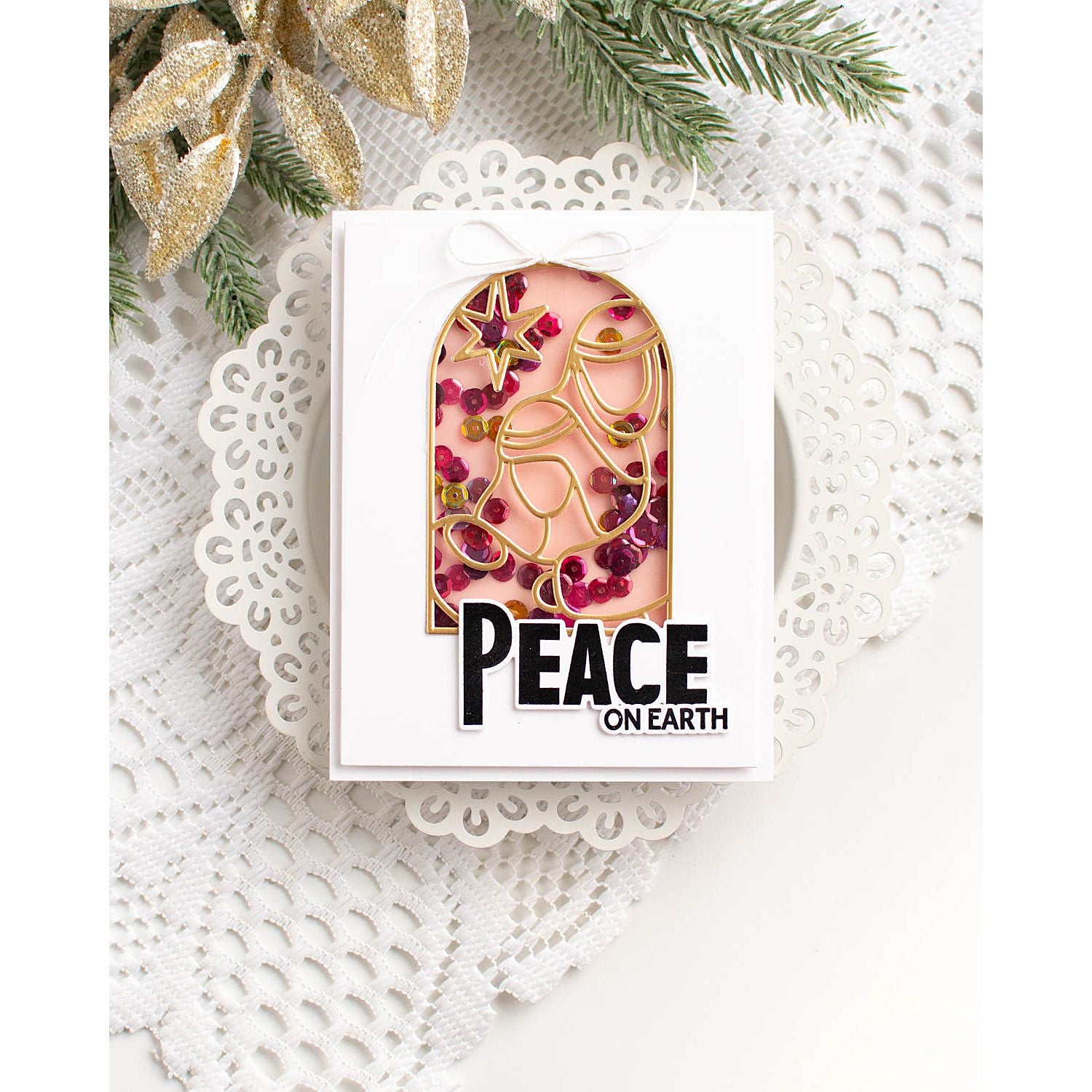 Simon Says Stamp The Nativity Wafer Dies 1488sd And Everything Nice Christmas Card | color-code:ALT02