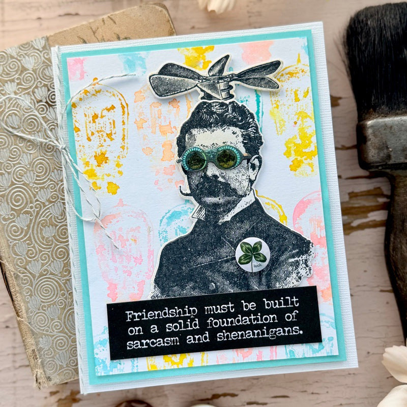 Simon Says Stamp The Professor Suite Wafer Dies 373sss395 Friend Card | color-code:ALT09
